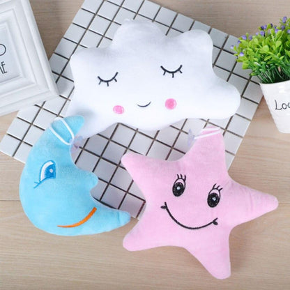 3 Couleurs Petits Oreillers Moon Star Cloud Shape Emoticon Plush Pillows