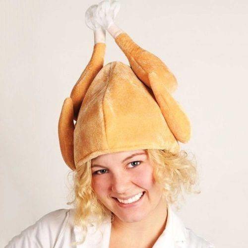 Adult Plush Christmas Turkey Hat Xmas Novelty Gag Gift