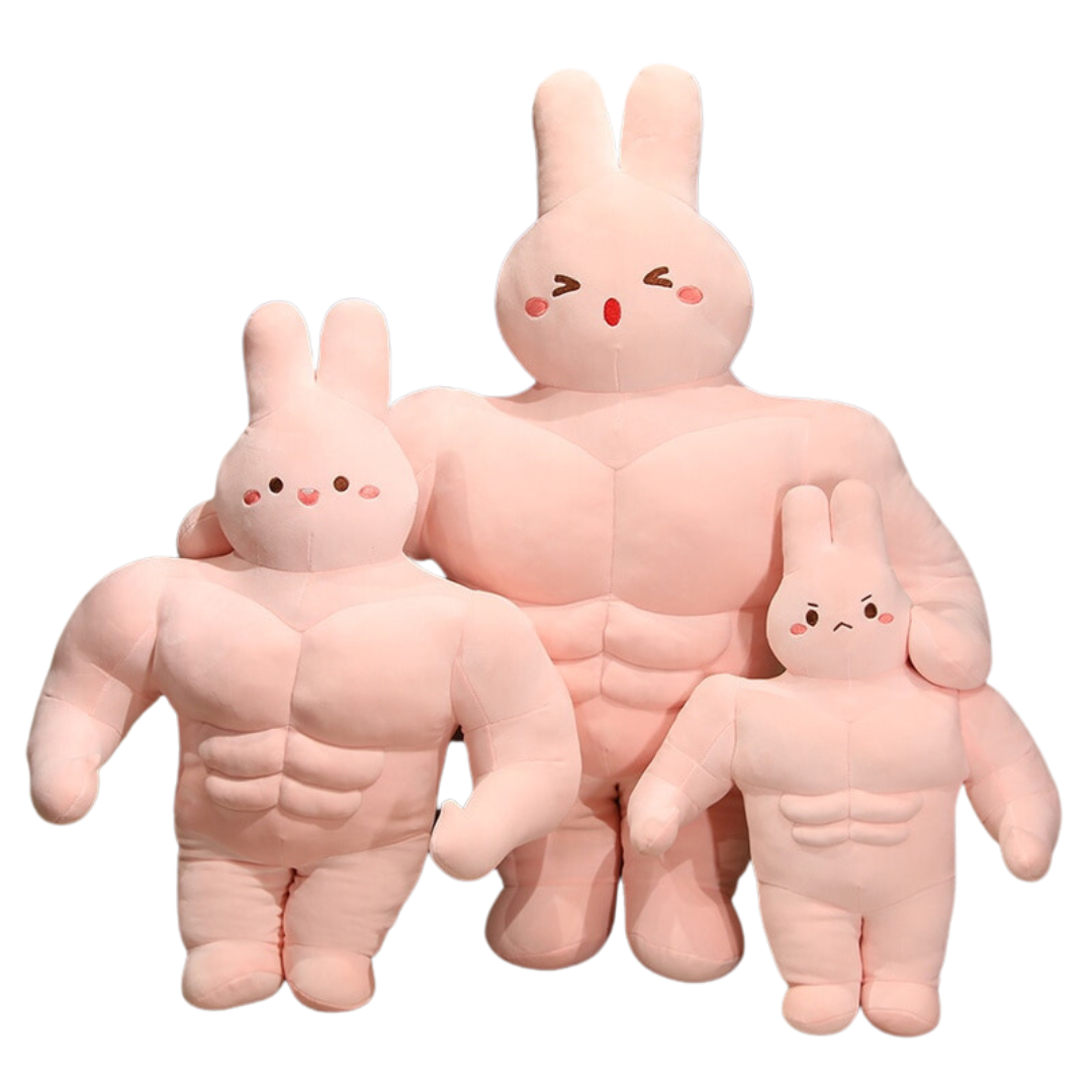 Peluches Funny Muscle Bunny