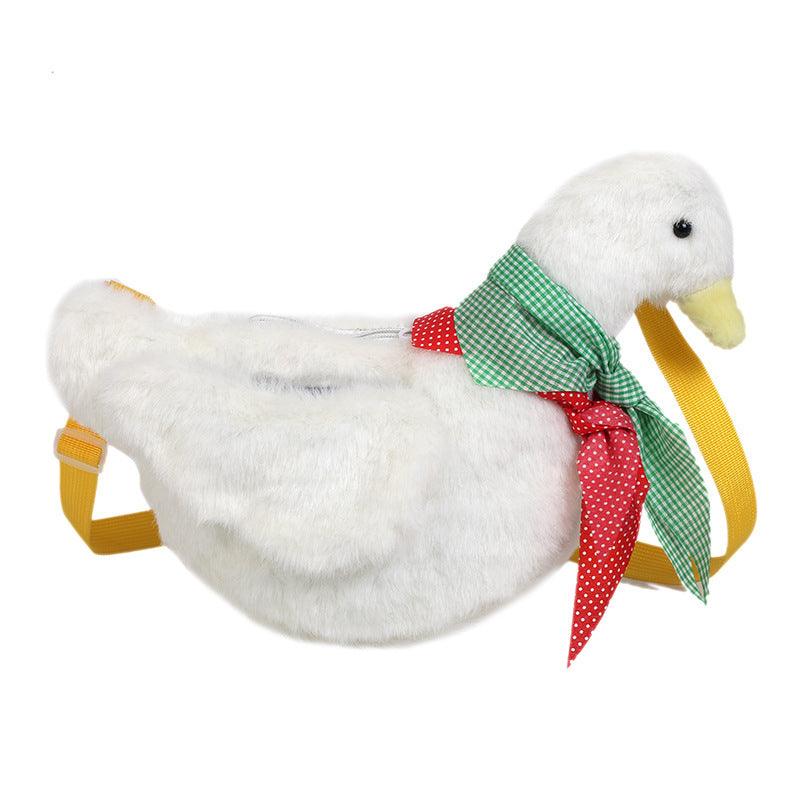 Plush duck shoulder bag