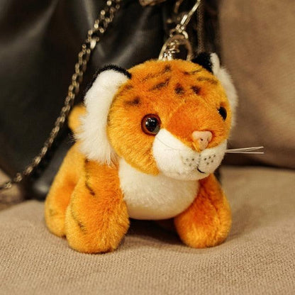 Porte-clés tigre en peluche Kawaii