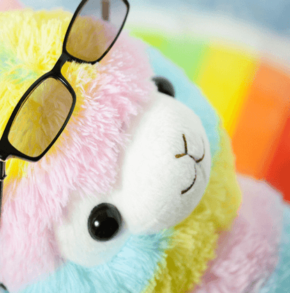 Poupée en peluche Alpaga arc-en-ciel mignonne et colorée, animaux en peluche mignons