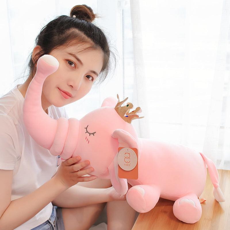 Pink Elephant Plush Toy for Baby Showers and Kids