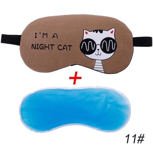 Masque de sommeil de voyage en forme de chat mignon