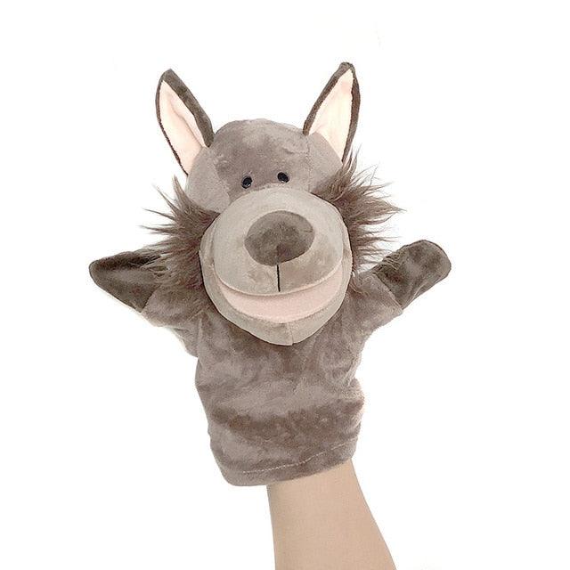 Educational finger puppets in the shape of soft animals