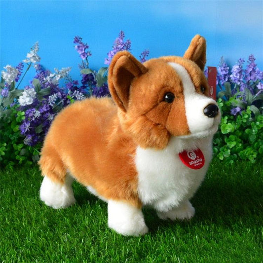 Peluche Pembroke Welsh Corgi réaliste et mignon