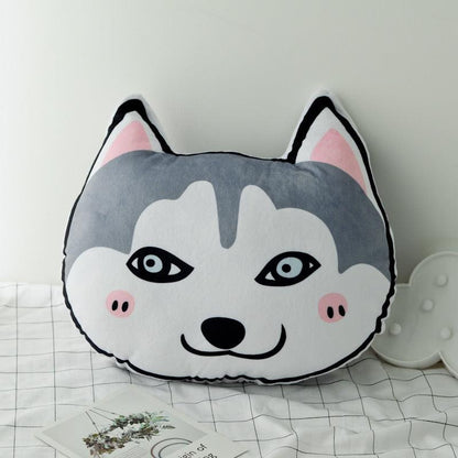 Oreiller en peluche pour chien Corgi, Shiba Inu, Husky, Schnauzer