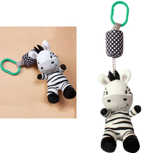 Jouets à hochet pour bébé Zèbre Carton