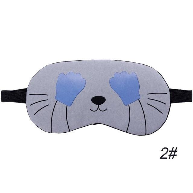 Masque de sommeil de voyage en forme de chat mignon