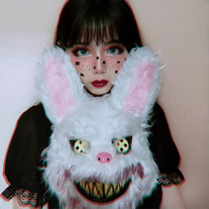 Plush Evil Bloody Bunny Rabbit Halloween Horror Mask