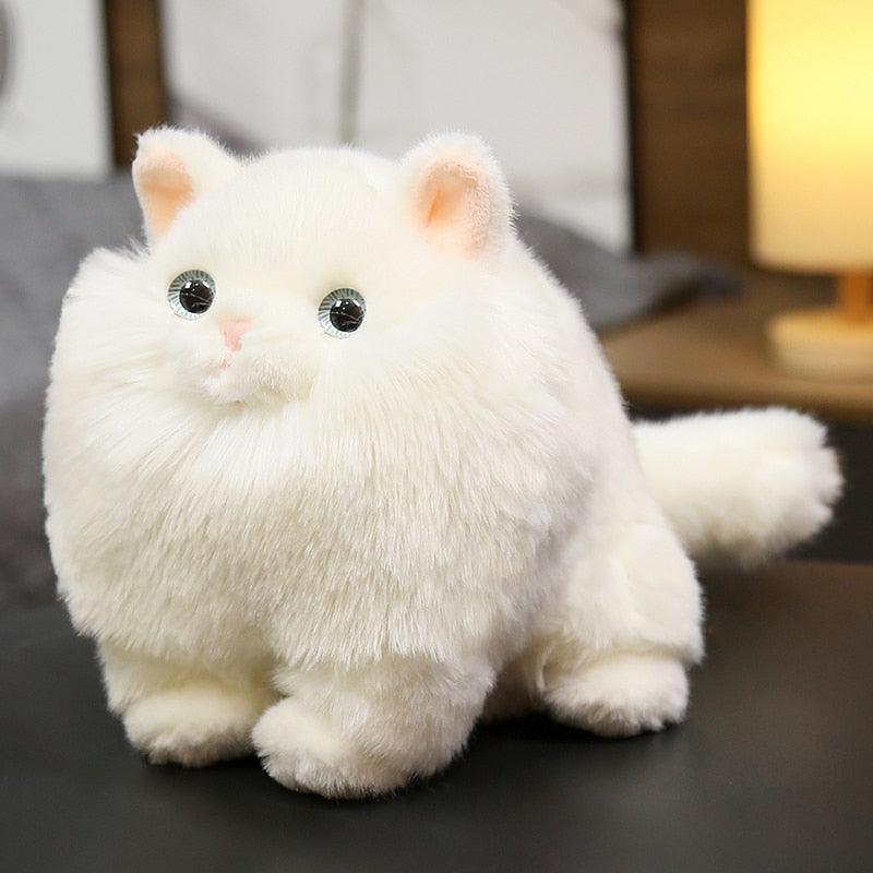 Adorable chat à crinière floue en peluche