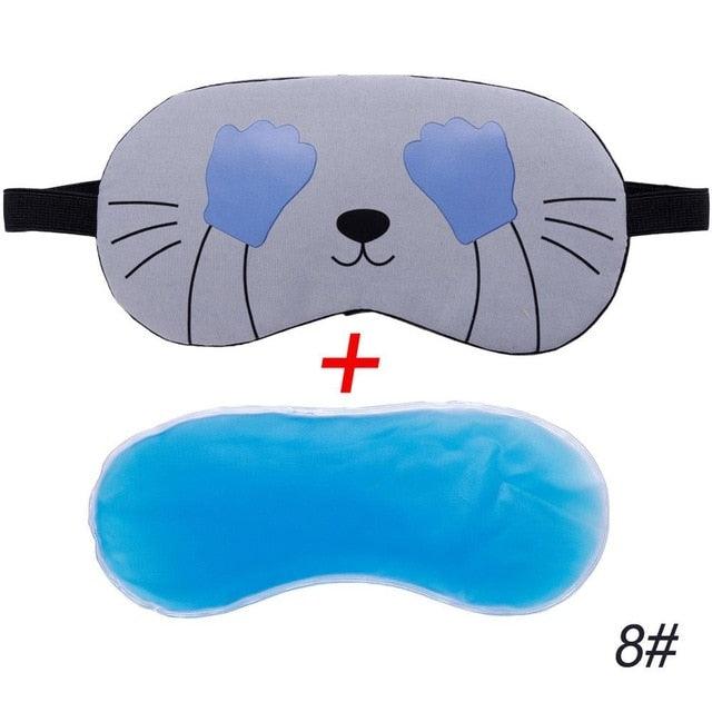 Masque de sommeil de voyage en forme de chat mignon