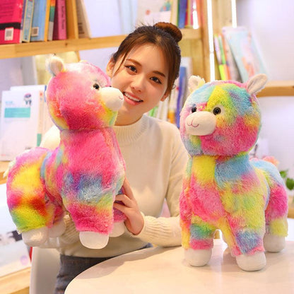 Rainbow Alpaca Plush