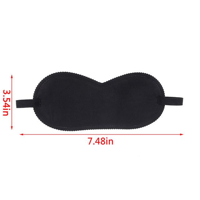 Black Sleep Mask with Cartoon Eyes