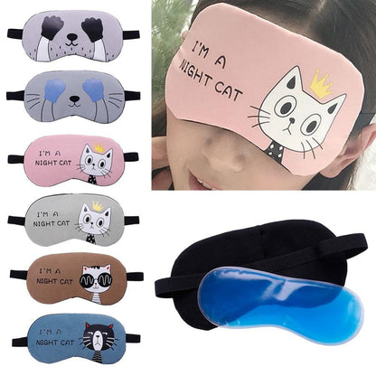 Masque de sommeil de voyage en forme de chat mignon