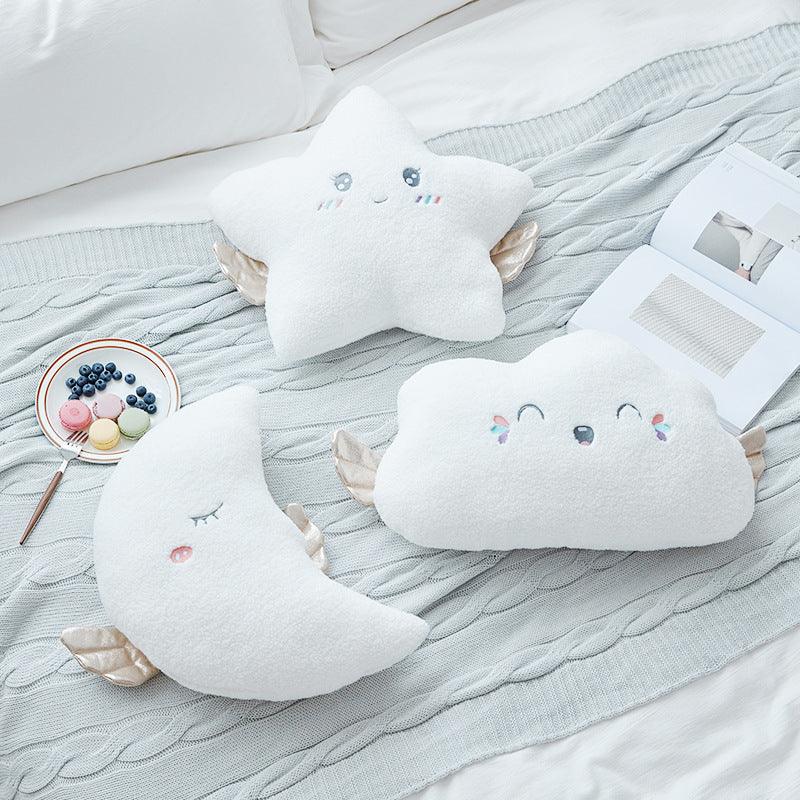 New Plush Angel Cloud Moon Star Soft Pillow Cushion Cloud Plush Toy Stuffed Animal