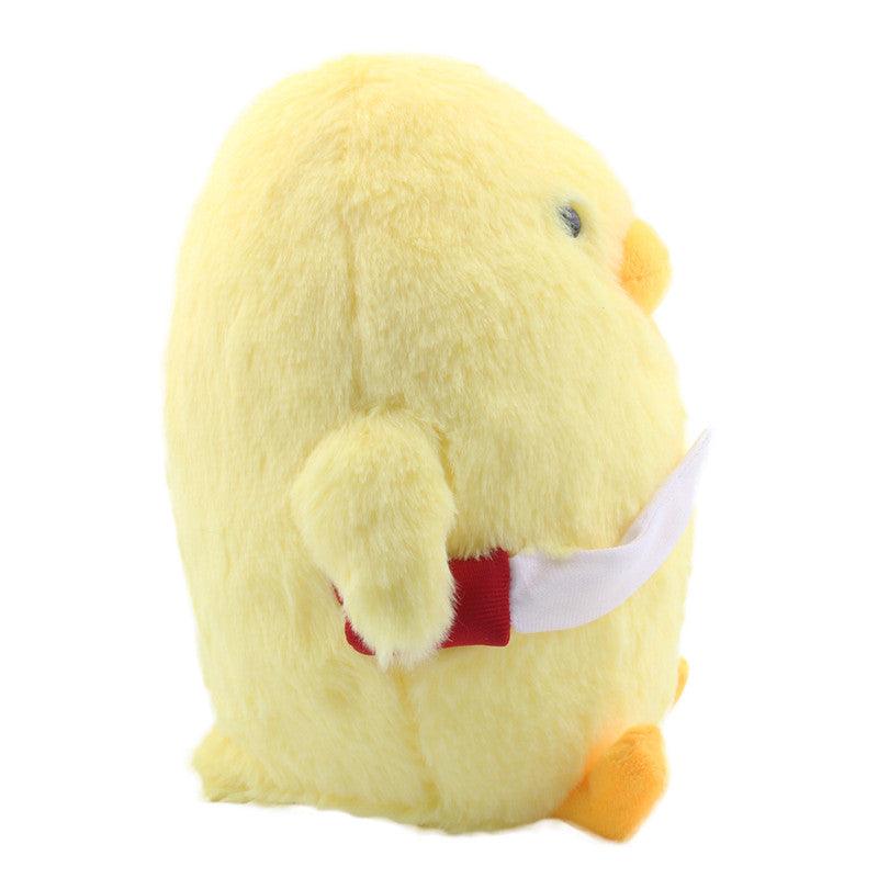 Poupée canard jaune avec couteau Ragdoll Jouet peluche canard mignon