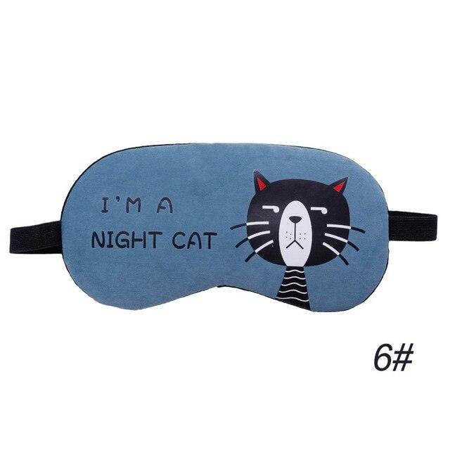 Masque de sommeil de voyage en forme de chat mignon