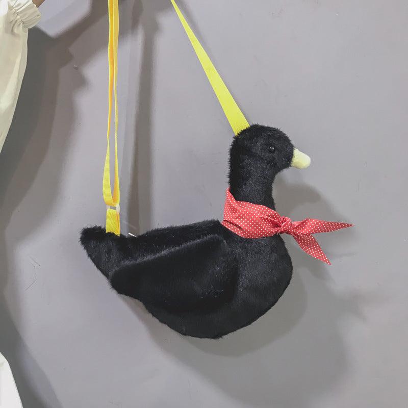 Plush duck shoulder bag