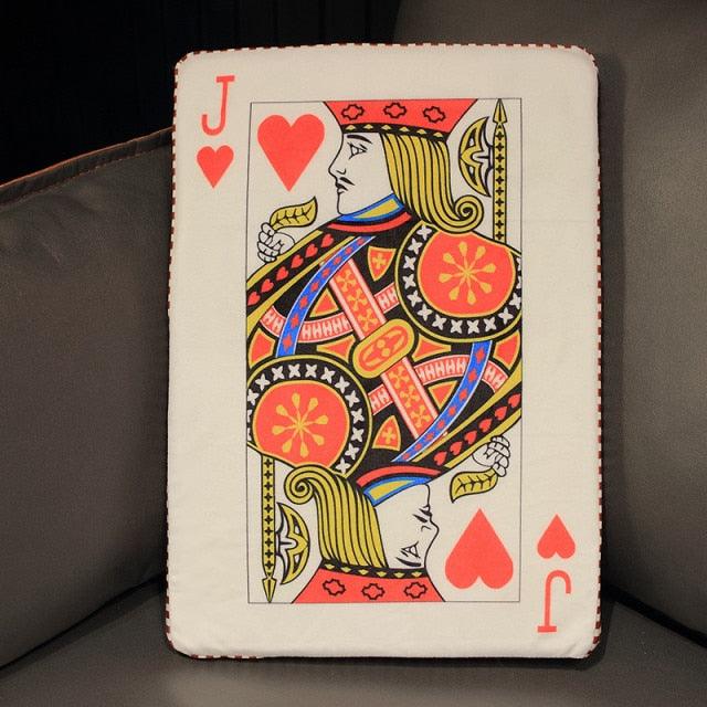 Plush toys in the shape of playing cards