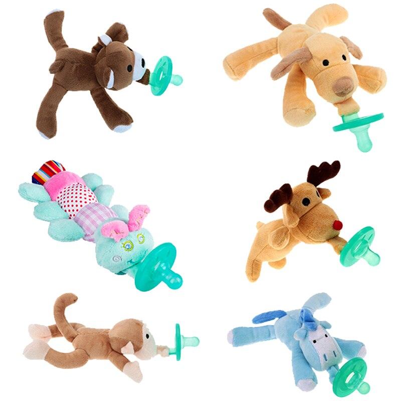 Jouets de dentition en peluche pour sucette de bébé