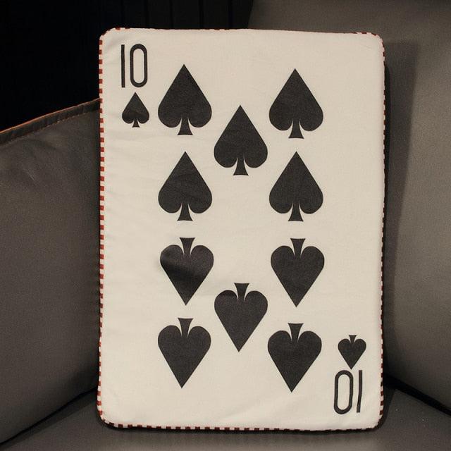 Plush toys in the shape of playing cards