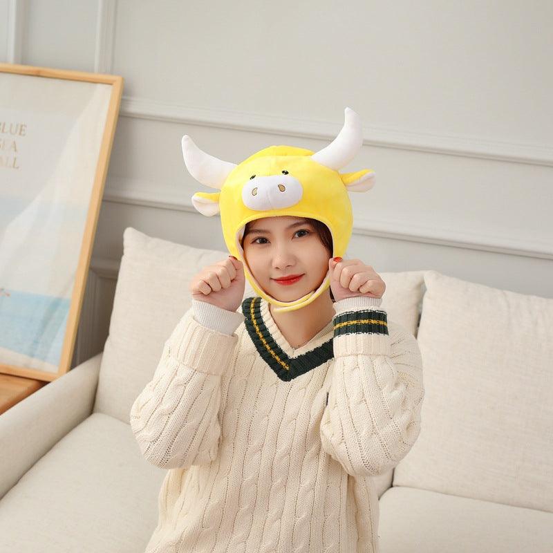 Plush Cow Hat