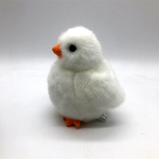 Peluche poussin réaliste blanc