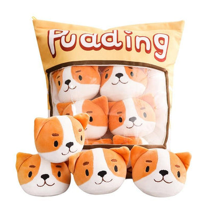 Bag of small Pudding soft toys for cats, dogs and pigs