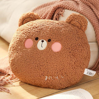 Kawaii Cartoon Animal Pillow Round Plush Toys