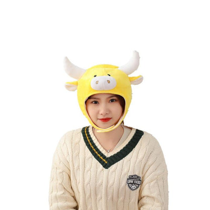 Plush Cow Hat