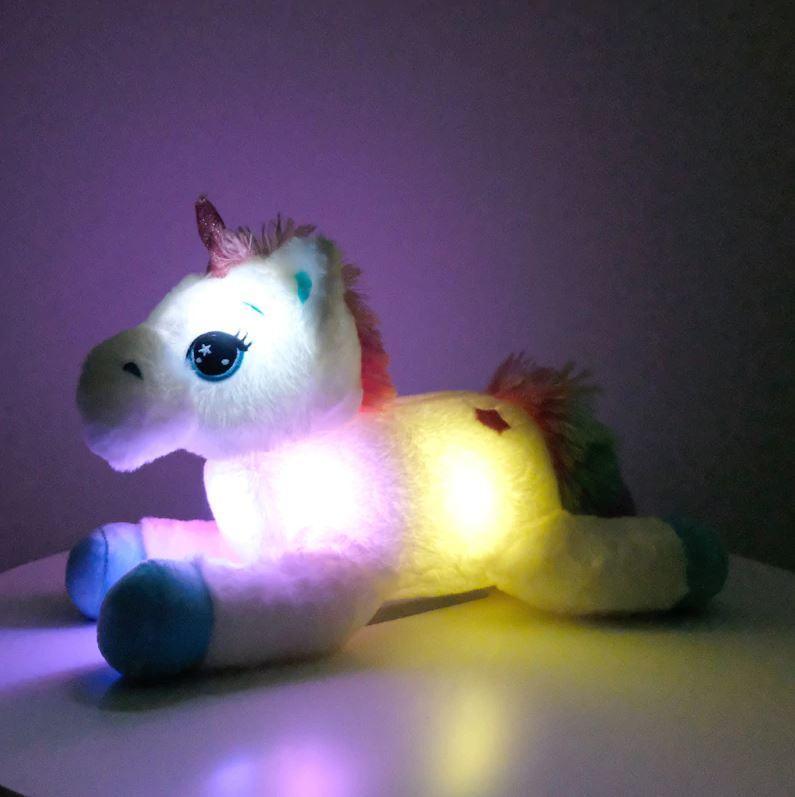 Peluche sale lumineuse licorne