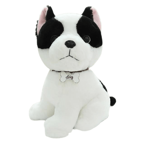 Black and White Dog Soft Toy