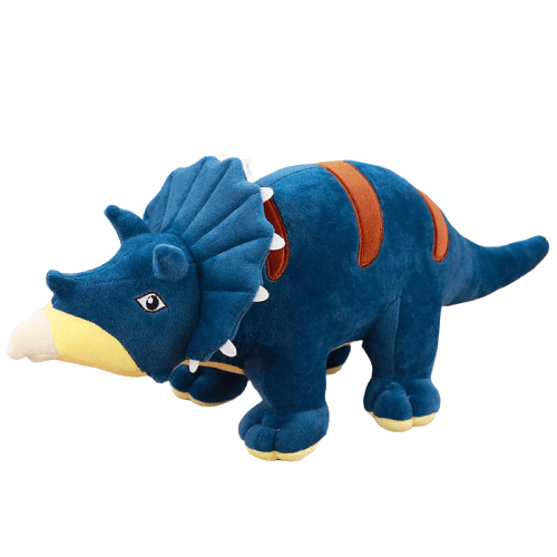 Blue Triceratops Dinosaur Plush