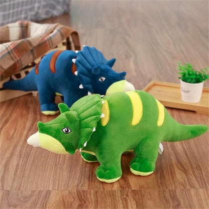 Green Triceratops Dinosaur Plush