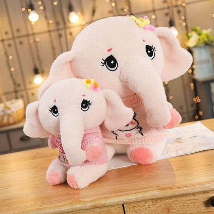 Peluche Grand Éléphant Rose - Peluche Center | Boutique Doudou & Peluches