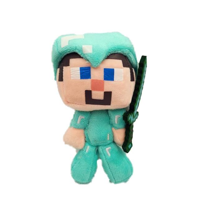 Peluche Minecraft Homme en Armure Diamant - Peluche Center | Boutique Doudou & Peluches