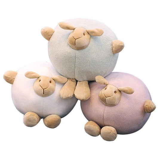 Peluche Mouton Coussin Rond - Peluche Center | Boutique Doudou & Peluches