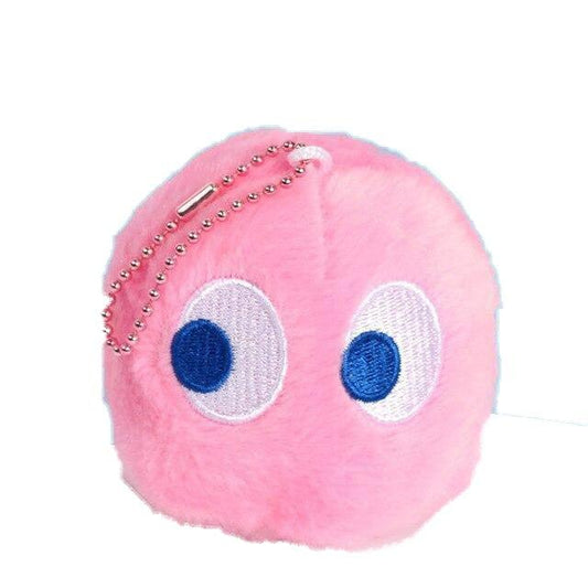 Peluche Pacman Porte Clés Fantôme Rose - Peluche Center | Boutique Doudou & Peluches