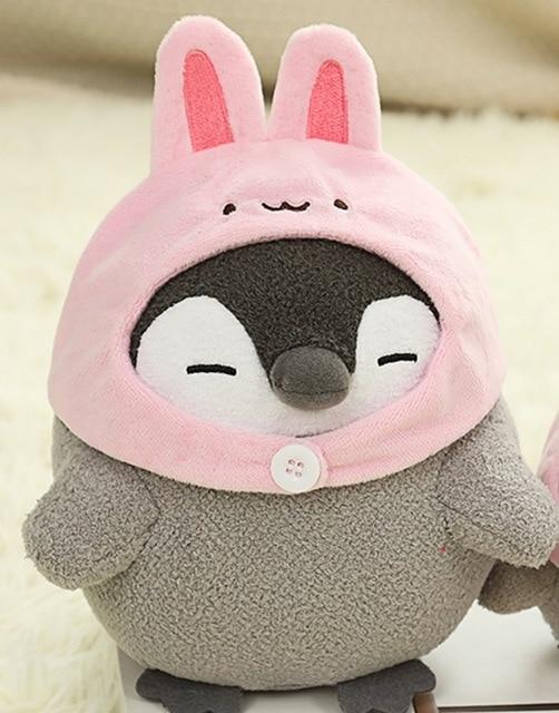 Peluche Pingouin Lapin Rose - Peluche Center | Boutique Doudou & Peluches