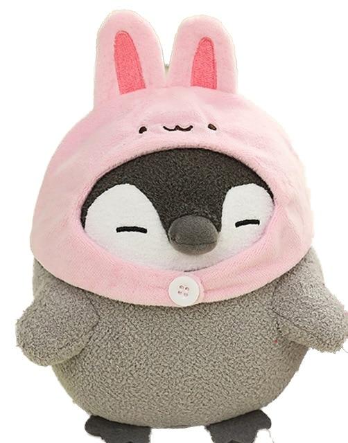 Peluche Pingouin Lapin Rose - Peluche Center | Boutique Doudou & Peluches