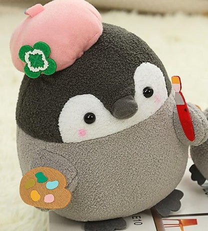 Peluche Pingouin Peintre - Peluche Center | Boutique Doudou & Peluches