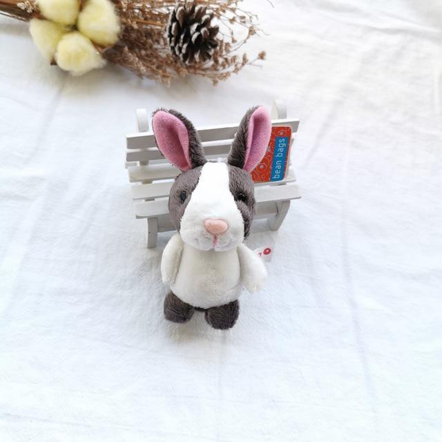 Peluche Porte Clés Lapin Gris - Peluche Center | Boutique Doudou & Peluches