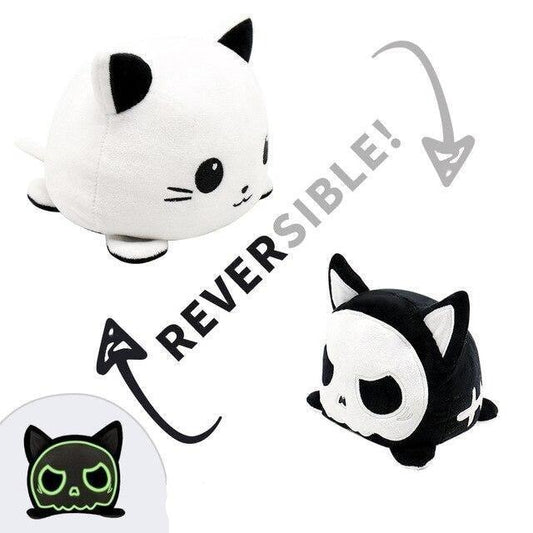 Peluche Réversible Chat Blanc Brillant - Peluche Center | Boutique Doudou & Peluches