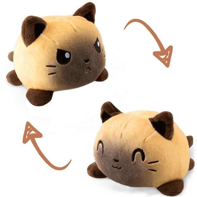 Peluche Réversible Chat Brun - Peluche Center | Boutique Doudou & Peluches