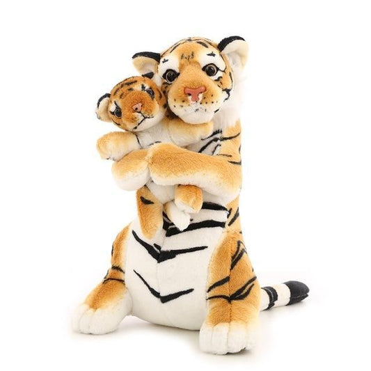 Peluche Tigre avec son Bébé - Peluche Center | Boutique Doudou & Peluches