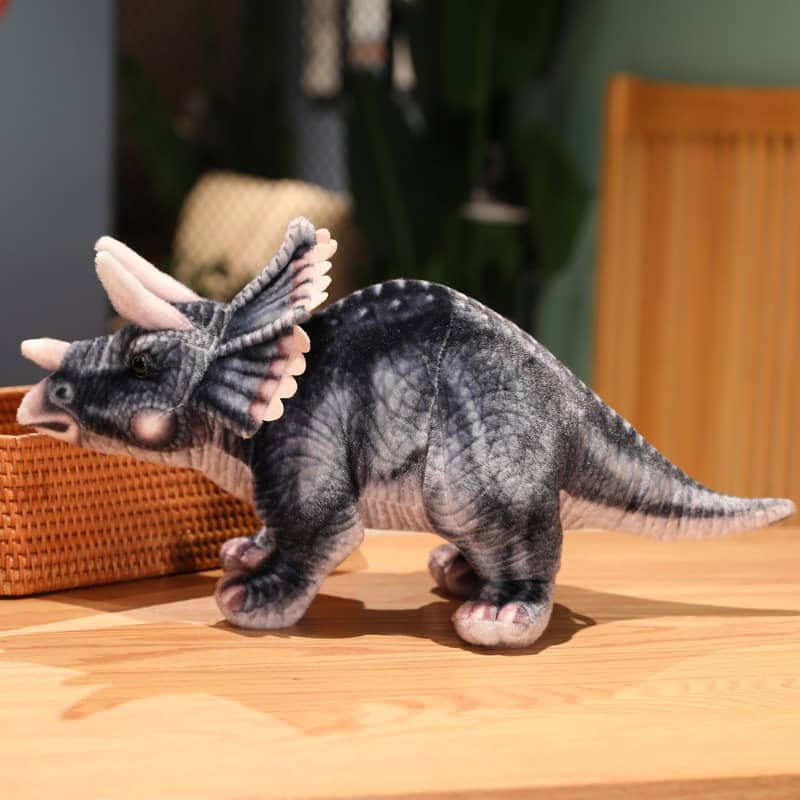 Peluche Dinosaure Tricératops Gris