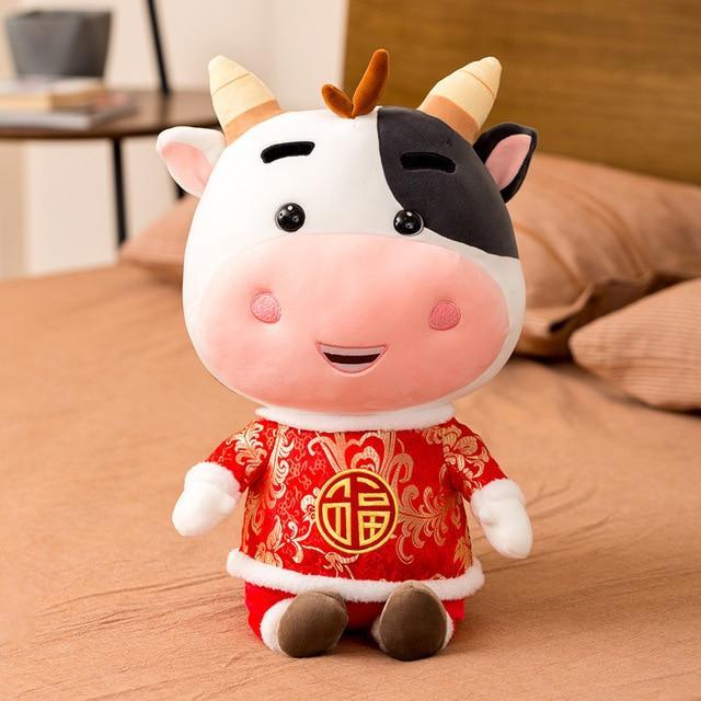 Peluche Vache Chinoise - Peluche Center | Boutique Doudou & Peluches