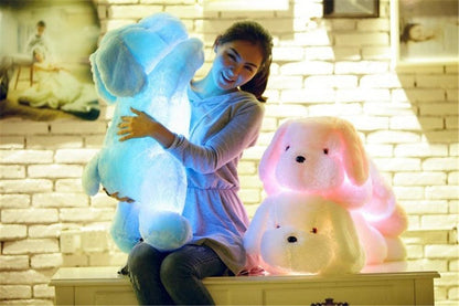Bright and Colorful Plush Dog Toy with LED Light