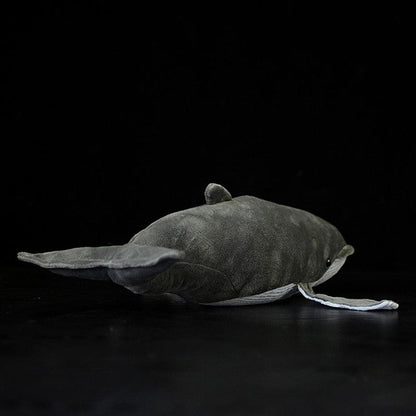 Peluche baleine à bosse bleue de 15,5 pouces, animal en peluche réaliste